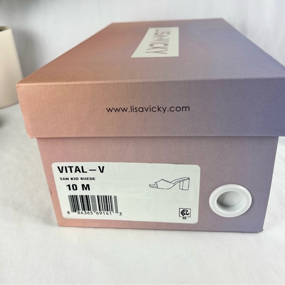 LISA AND VICKY Womens Faux Suede Open Toe Blocky Heel Size 10 - Picture 8 of 9